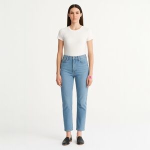 EVERLANE The High-Rise Cheeky Straight Jeans | Button-Fly | Light Wash | Size 28